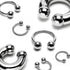 316L Surgical Steel High Polished Multi Use Horseshoe with Ball Ends